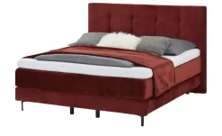 SCHÖNER WOHNEN Kollektion Boxspringbett 180x200 cm Vita | 180 cm, Karminrot