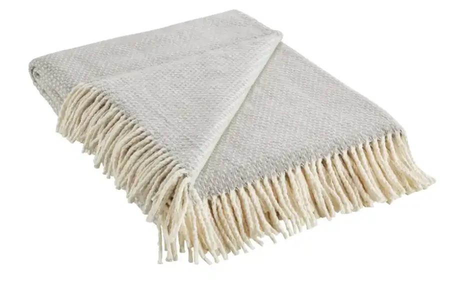 SCHÖNER WOHNEN Kollektion Plaid Schöner Wohnen | Hellgrau, Natur