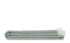 SCHÖNER WOHNEN Kollektion Wohnplaid Relax | Salbeigrün, Creme