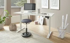 Schreibtisch elektr. höhenverstellbar Up & Down | Weiß, beschichtet