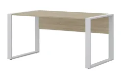 Schreibtisch home.office | 150x80 cm, Eiche Sonoma (Nachbildung), Weiß