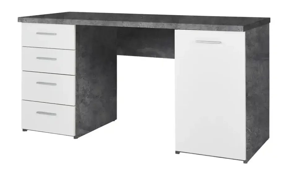 Schreibtisch Newa | Grau, Weiß | Möbel Höffner