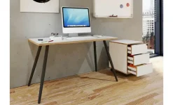 Schreibtisch Vadar | 50 cm, Gestell: schwarz | Höffner