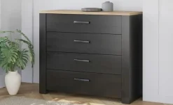 Schubkastenkommode Toneo | Schwarz, 4 Stück | Höffner