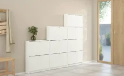 Schuhkipper Cisano | 6 Paar Schuhe, Weiß, matt