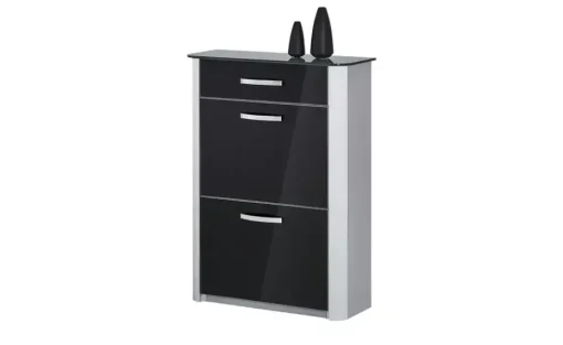 Schuhkipper Juno | 71 cm, Schwarz, Aluminiumgrau