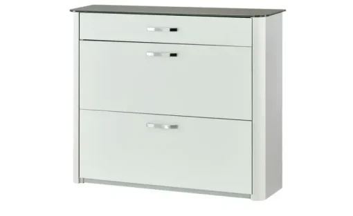 Schuhkipper Juno | 117 cm, Weiß, Aluminiumgrau