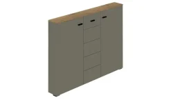 Schuhschrank  Capri  | Grau, Eiche (Nachbildung)