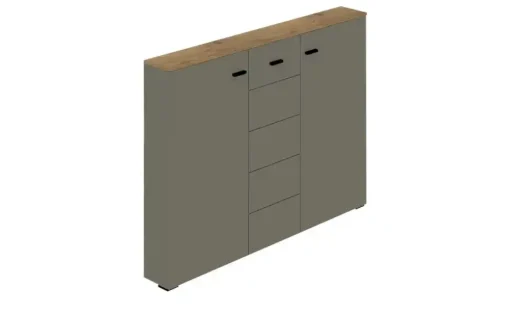 Schuhschrank  Capri  | Grau, Eiche (Nachbildung)