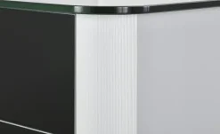Schuhschrank Juno | Schwarz, Aluminiumgrau, 71 cm