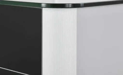 Schuhschrank Juno | Schwarz, Aluminiumgrau, 71 cm