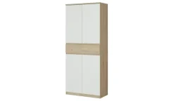 Schuhschrank Nardo | Eiche (Nachbildung), Weiß