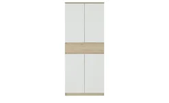 Schuhschrank Nardo | Eiche (Nachbildung), Weiß