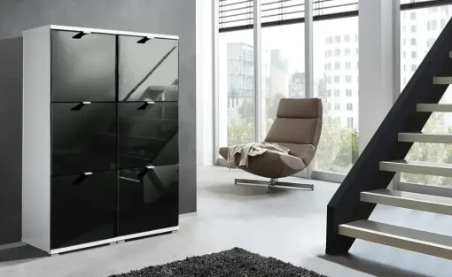 Schuhschrank Schwarz Puzzle | Möbel Höffner