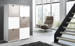 Schuhschrank Steingrau, Weiß Puzzle | Möbel Höffner