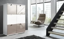 Schuhschrank Steingrau, Weiß Puzzle | Möbel Höffner