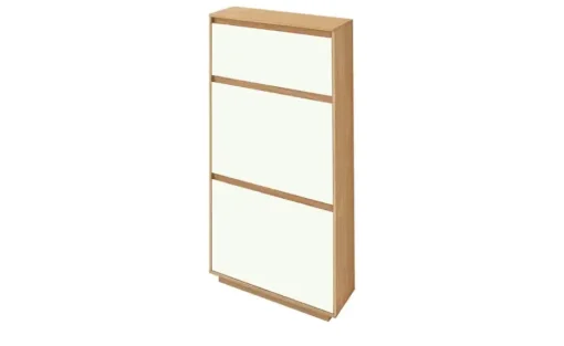 Schuhschrank Tiba | Weiß, Eiche bianco, 62 cm | Höffner