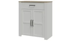 Schuhschrank Toneo | Eiche (Nachbildung), Weiß