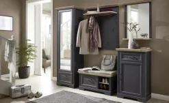 Schuhschrank Varese | Graphit, matt, Asteiche (Nachbildung)