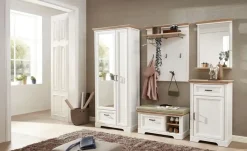 Schuhschrank Varese | Pinie (Nachbildung), Weiß, Asteiche (Nachbildung)