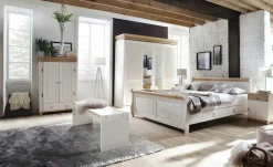 Schwebetürenschrank Bornholm | Weiß, Kiefer | Höffner