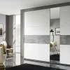 Schwebetürenschrank Kirton | Weiß, Steingrau | Höffner