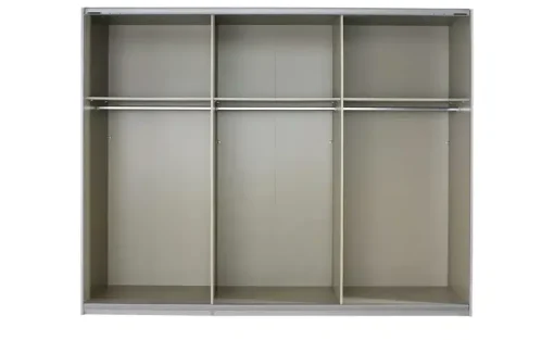Schwebetürenschrank Kirton | Weiß, Steingrau | Höffner