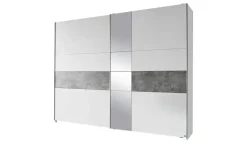 Schwebetürenschrank Kirton | Weiß, Steingrau | Höffner
