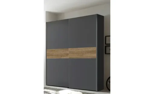 Schwebetürenschrank mit Lamellen-Bauchbinde Time