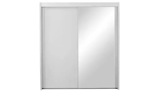 Schwebetürenschrank mit Spiegel Regent | 151 cm, Weiß