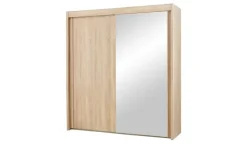 Schwebetürenschrank mit Spiegel Regent | 151 cm, Eiche Sonoma (Nachbildung)