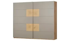 Schwebetürenschrank Rugby | Grau, Wildeiche (Nachbildung)