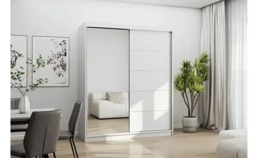 Schwebetürenschrank 2-türig Bodmin | Weiß | Höffner