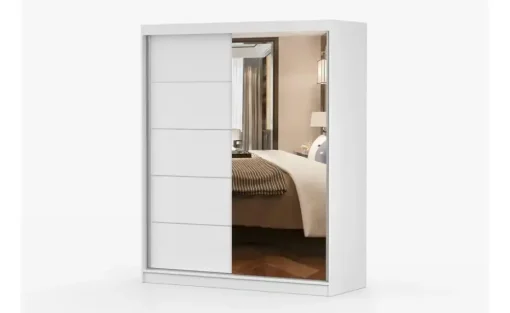 Schwebetürenschrank 2-türig Bodmin | Weiß | Höffner