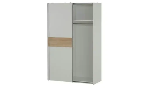 Schwebetürenschrank, 2-türig Luton | 125 cm, Bauchbinde