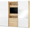 Schwebetürenschrank, 2-türig Maidstone | Weiß, Eiche (Nachbildung)