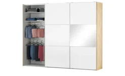 Schwebetürenschrank, 2-türig Maidstone | Weiß, Eiche (Nachbildung)