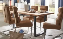 Schwingstuhl  Tamme | Cognacbraun, Mikrofaser | Höffner