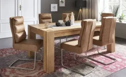 Schwingstuhl  Tamme | Cognacbraun, Mikrofaser | Höffner