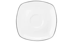 Seltmann Weiden Untertasse Lido Black Line | Eckig, 14,5 cm