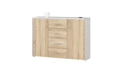 Sideboard 110 cm breit Kiara | Weiß, Eiche Sonoma (Nachbildung)