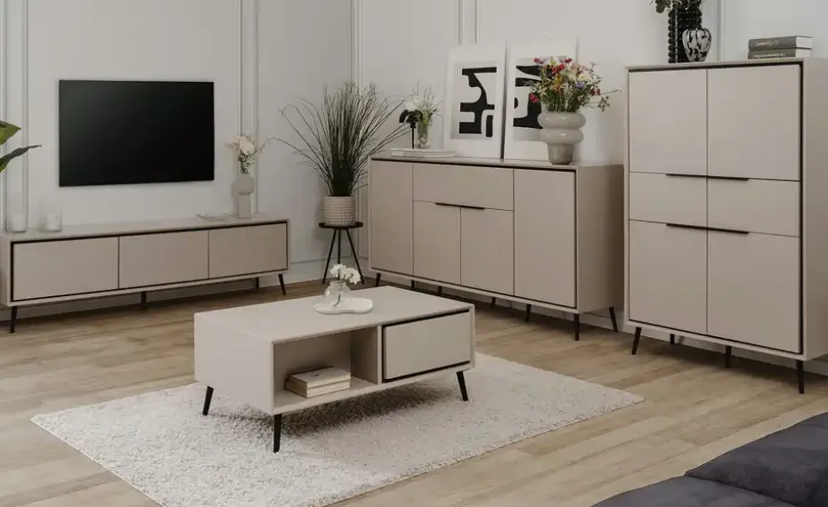 Sideboard Arluno | Sand, Schwarz | Möbel Höffner