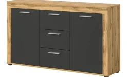 Sideboard Bardenas | Eiche (Nachbildung), Grau