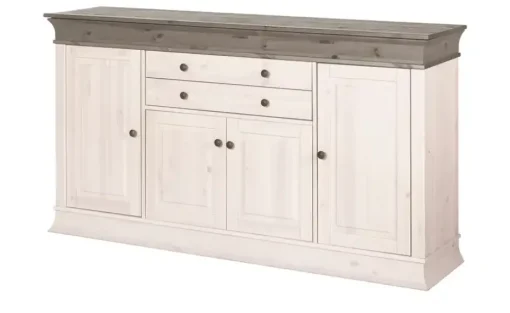 Sideboard  Bornholm | Kiefer, Weiß, Lavagrau | Höffner