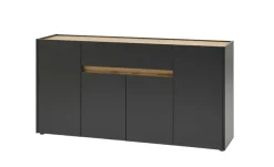Sideboard Cande | Anthrazit, Eiche (Nachbildung), 170 cm