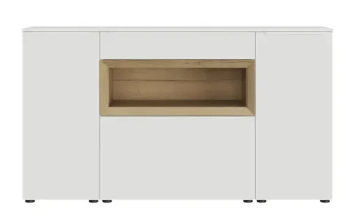 Sideboard Case | Weiß, matt, Eiche Sierra (Nachbildung)