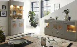 Sideboard Cortina | Grau, Eiche (Nachbildung) | Höffner