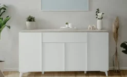 Sideboard Dimarro | Weiß, Sand | Möbel Höffner
