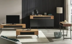 Sideboard Enego | Schwarz, Wildeiche | Möbel Höffner