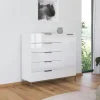 Sideboard Flipp | verchromt, Weiß | Möbel Höffner
